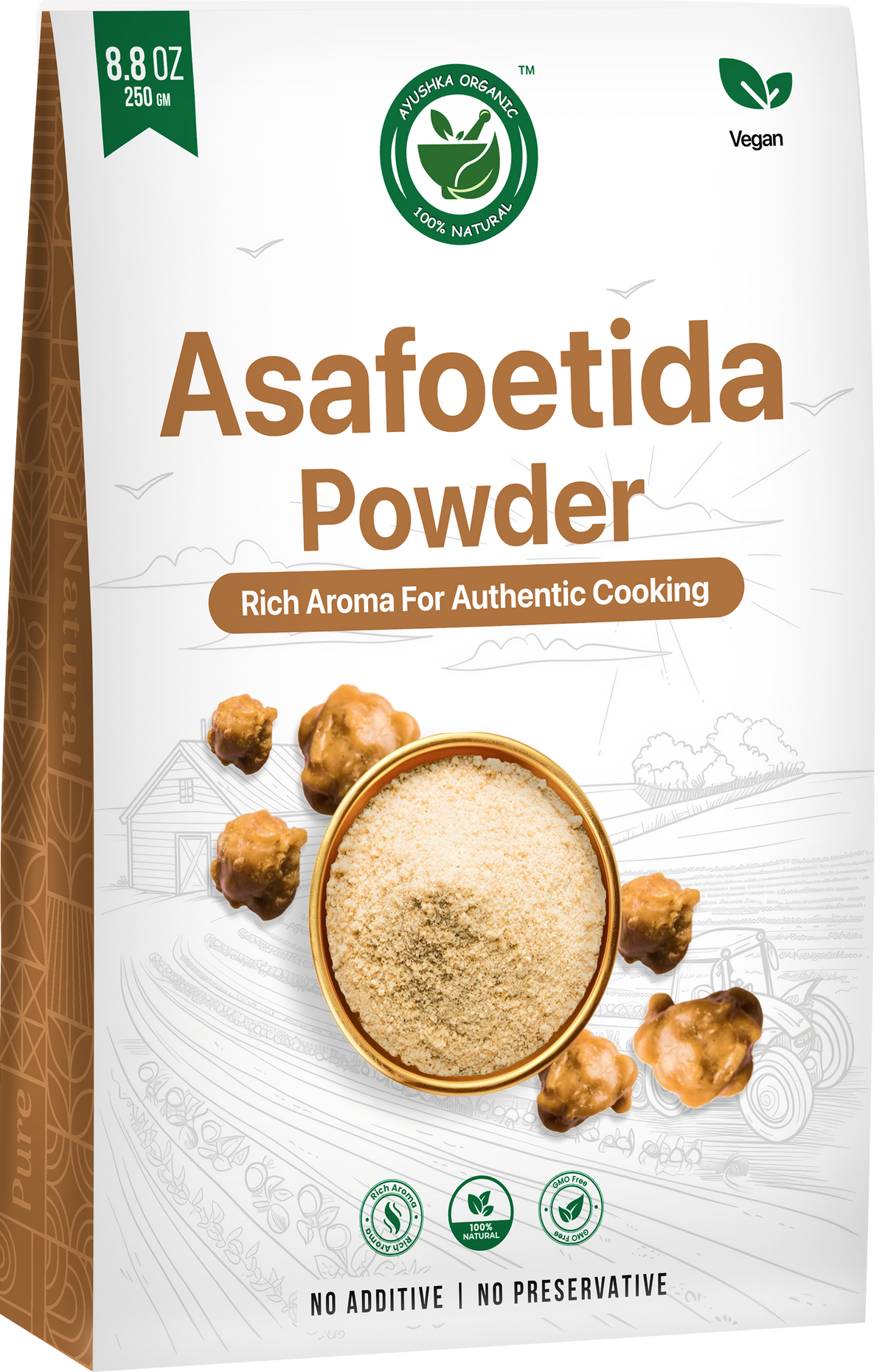 Ayushka Organic Asafoetida (Hing) Powder 250g